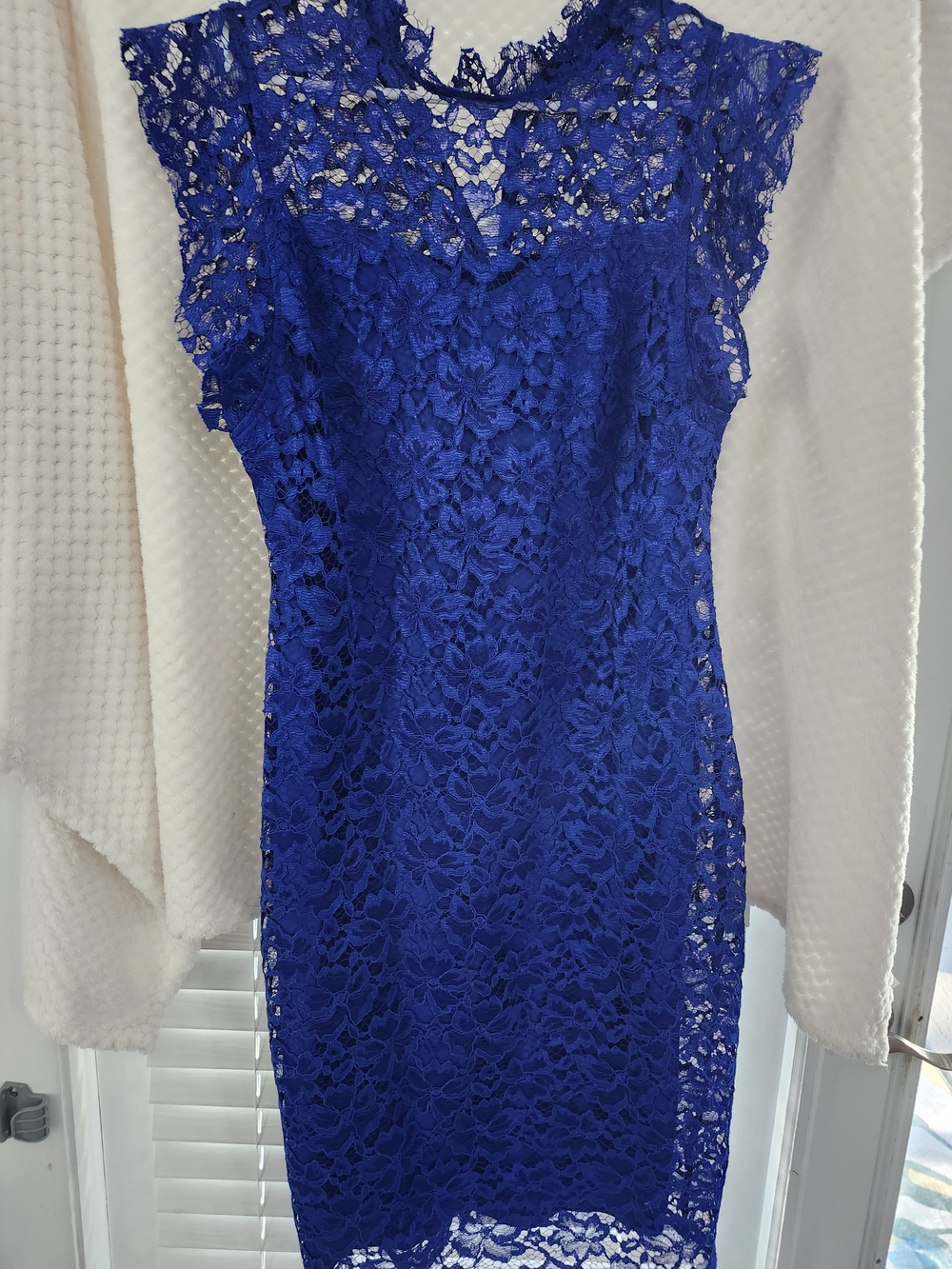 Enfocus Studio Cobalt Lace Midi Dress